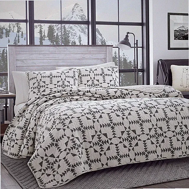 Eddie Bauer Arrowhead Quilt Set 3PC 100% Cotton Cool Lightweight Soft Breathable