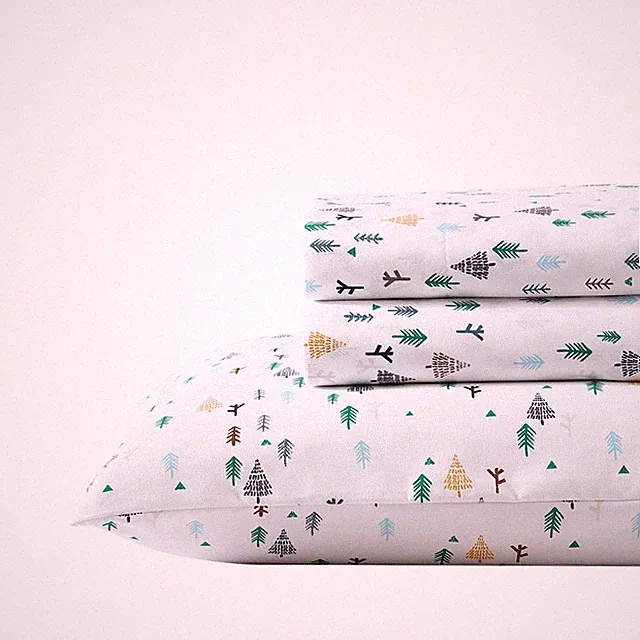Eddie Bauer Dreamland Microfiber White & Green 3 Piece Sheet Set-Twin