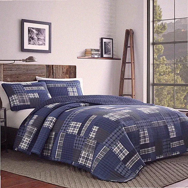 Eddie Bauer Eastmont Quilt Set 3PC 100% Cotton Breathable Lightweight Soft