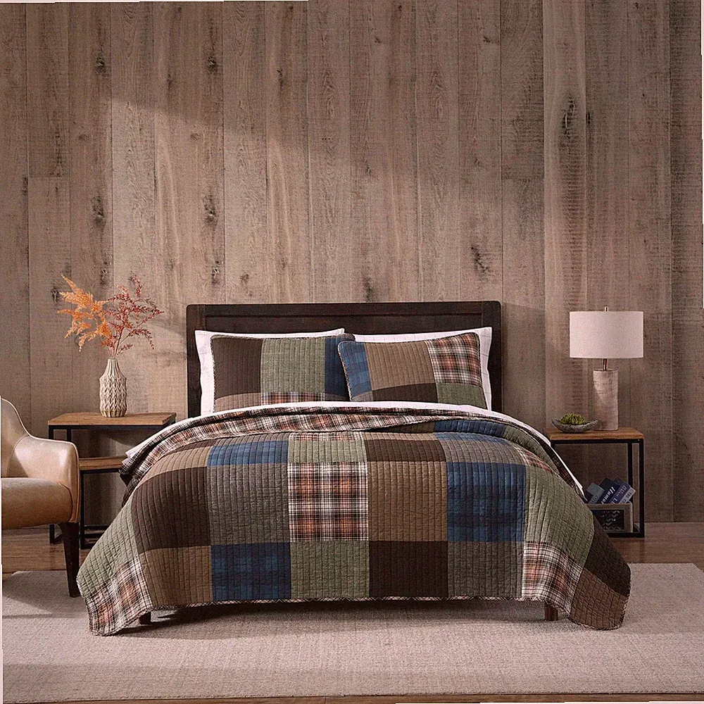 Eddie Bauer - Full/Queen Quilt Set, Premium Cotton Reversible Bedding with Ma...