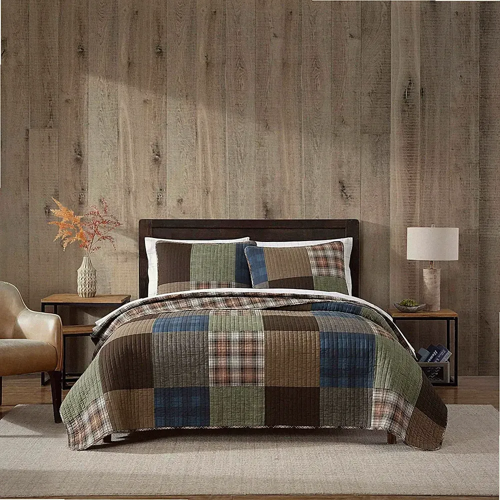 Eddie Bauer - Full/Queen Quilt Set, Premium Cotton Reversible Bedding with Match