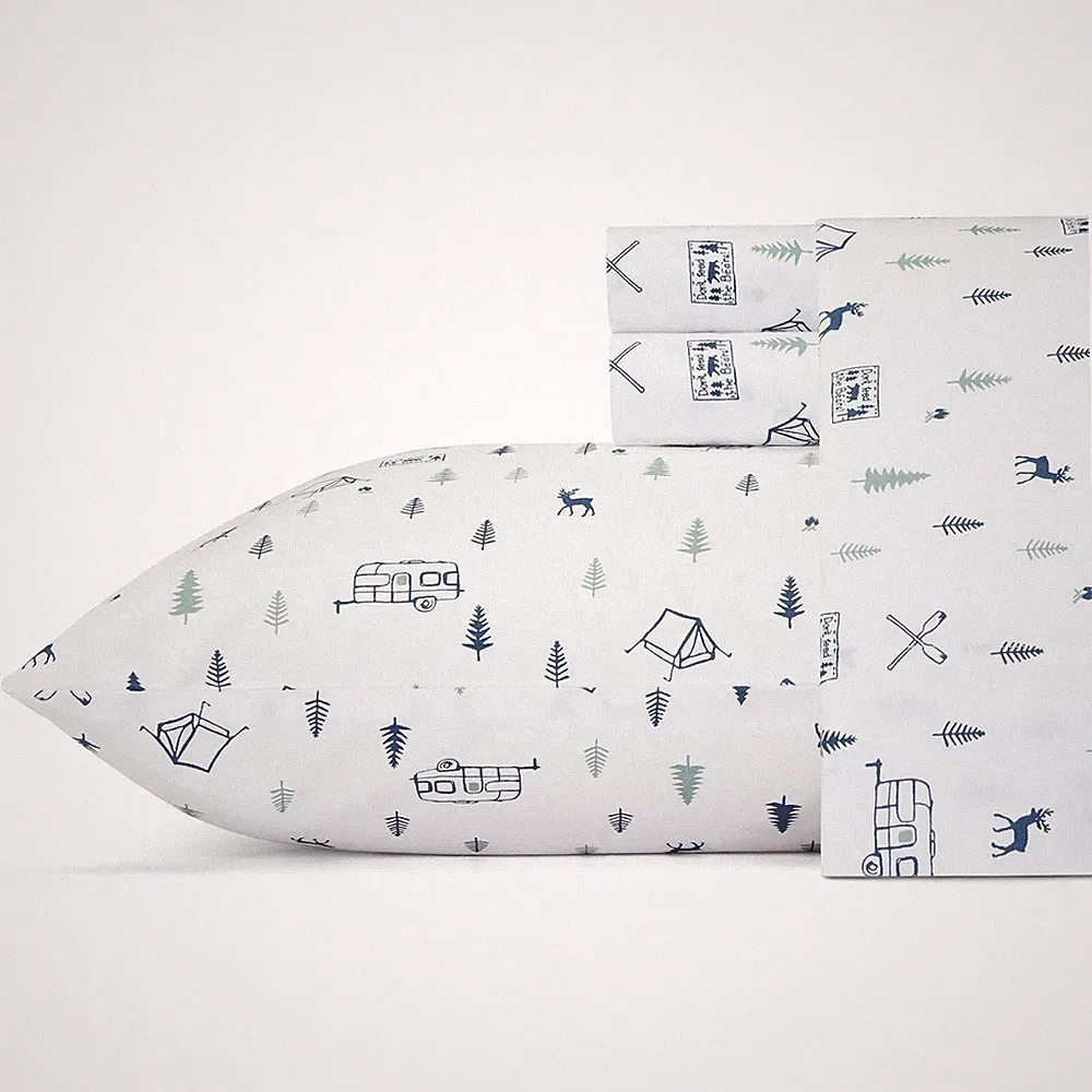 Eddie Bauer - Full Sheets, Cotton Percale Bedding Set, Crisp Cool Home Decor