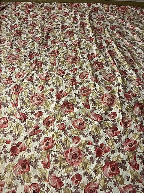 Eddie Bauer HOME cottage Rose floral pink Lot Queen duvet & 2 Standard Shams