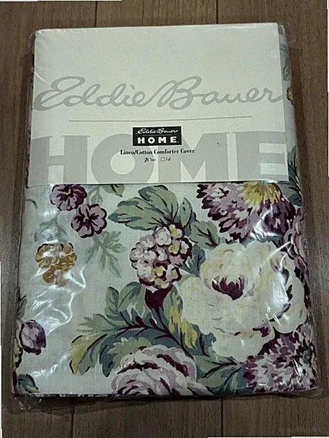 Eddie Bauer HOME English Garden Floral Twin Duvet Comforter Cover Vintage France