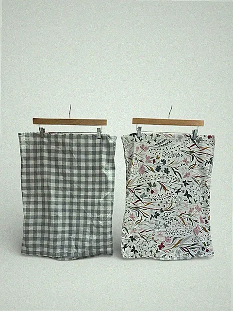 Eddie Bauer Home Woodland Forest Floral Check Standard Pillow Shams - Pair