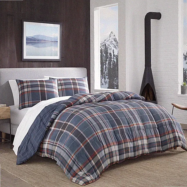 Eddie Bauer - King Comforter Set, Reversible Down Alt Bedding with Matching S...