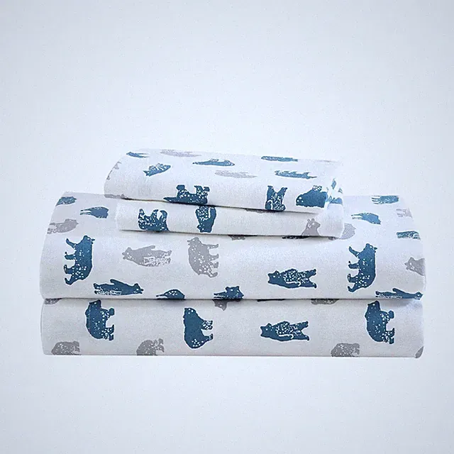 Eddie Bauer- King Sheet Set, Warm Breathable Cotton Flannel Bedding with Deep...
