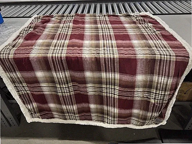 EDDIE BAUER PLAID BLANKET 48" BY 56" - MULTI