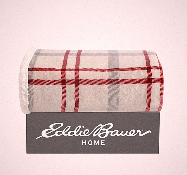 Eddie Bauer Plush-Fleece Throw Blanket