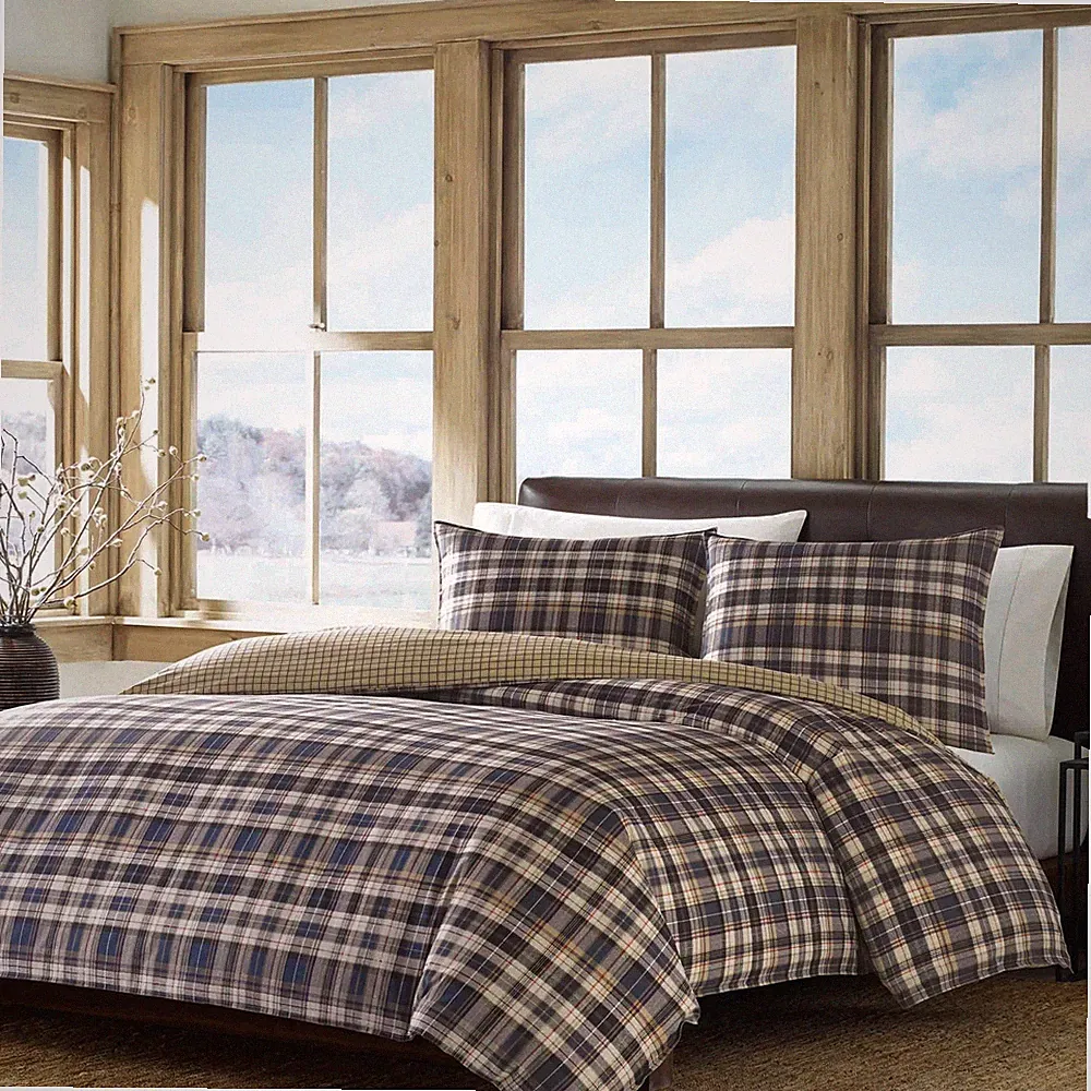 Eddie Bauer - Queen Comforter Set, Reversible Cotton Bedding with Matching Sh...