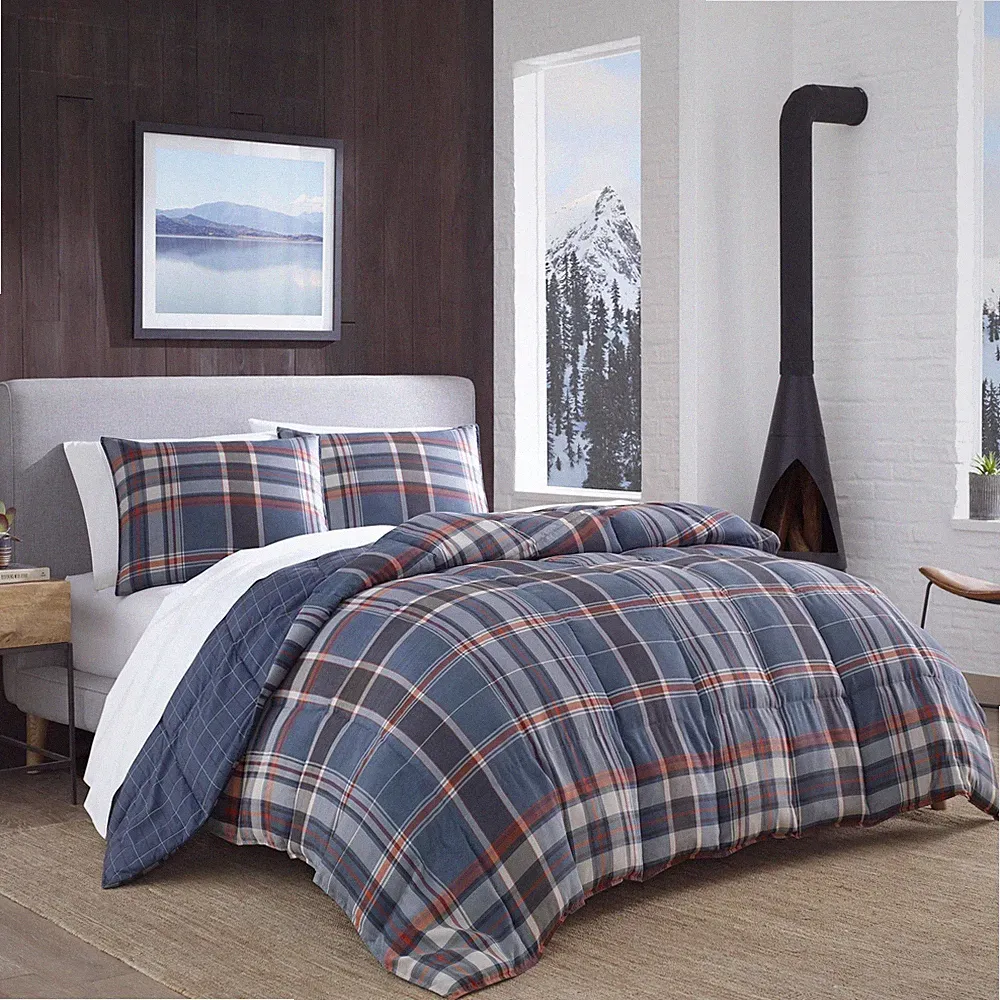 Eddie Bauer - Queen Comforter Set, Reversible Down Alt Bedding with Matching...