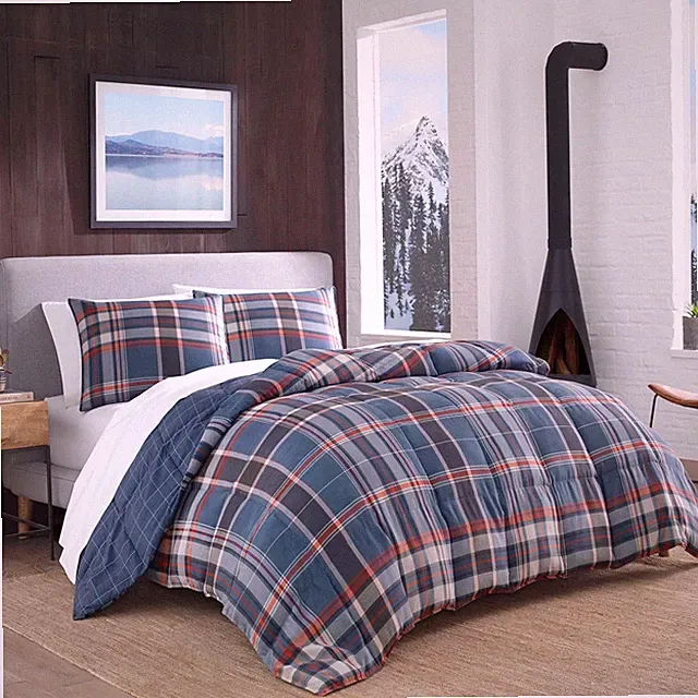 Eddie Bauer - Queen Comforter Set, Reversible down Alt Bedding with Matching Sha