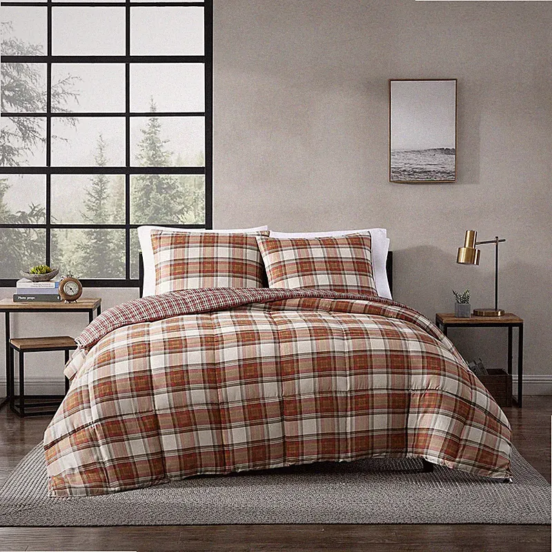 Eddie Bauer - Queen Comforter Set Soft Reversible Alt Down Bedding Medium