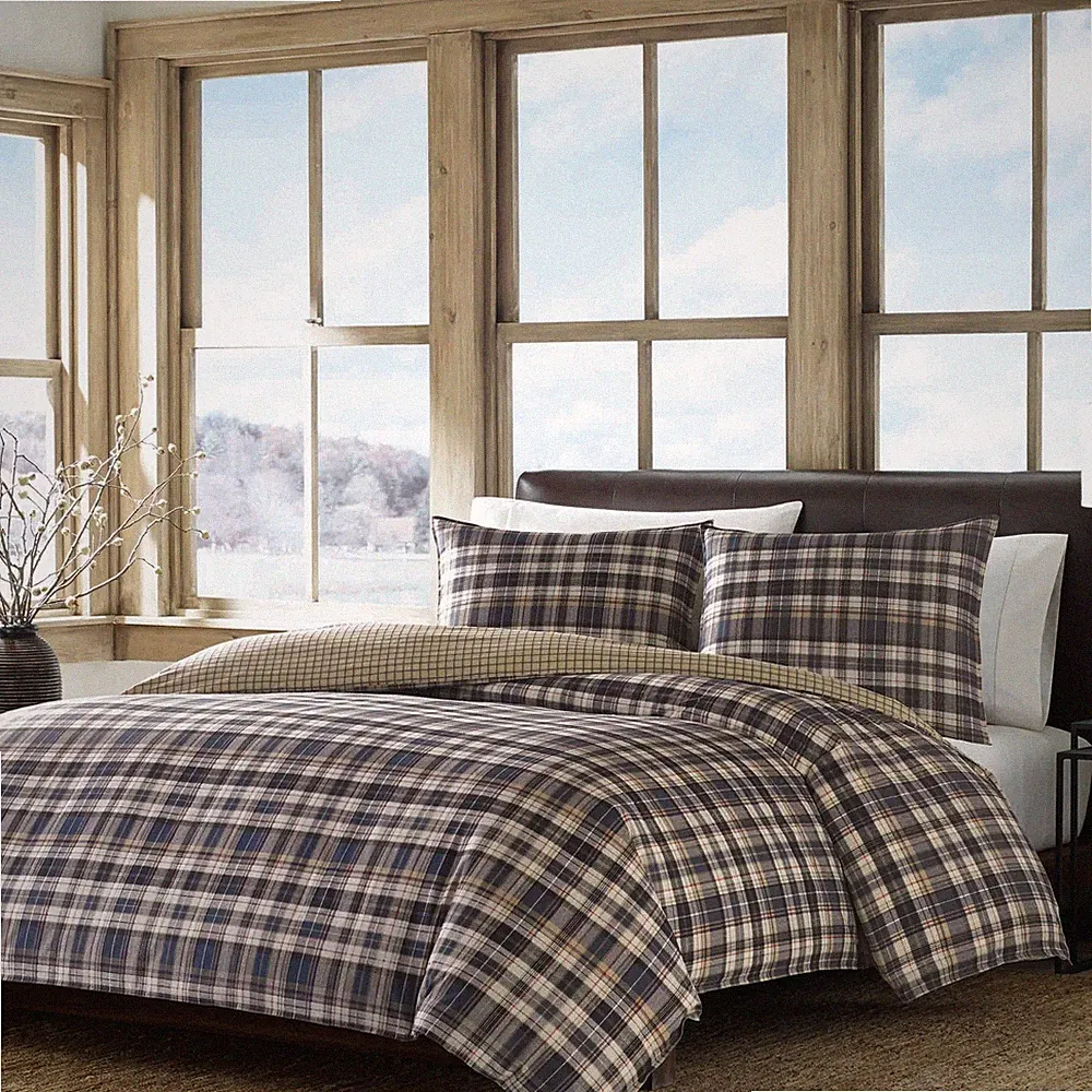 Eddie Bauer - Queen Duvet Cover Set, Reversible Bedding with Matching Shams,...