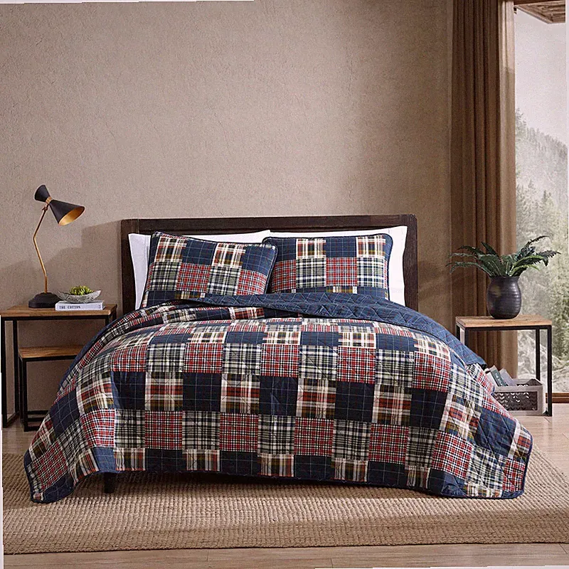 Eddie Bauer - Queen Quilt Set Cotton Reversible Bedding Matching Shams