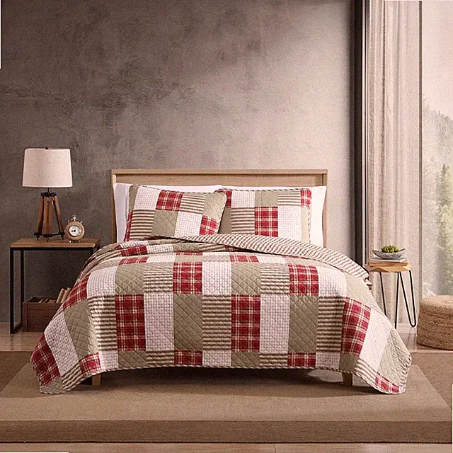 Eddie Bauer - Quilt Set, Reversible Cotton Bedding with Matching Shams, Light...