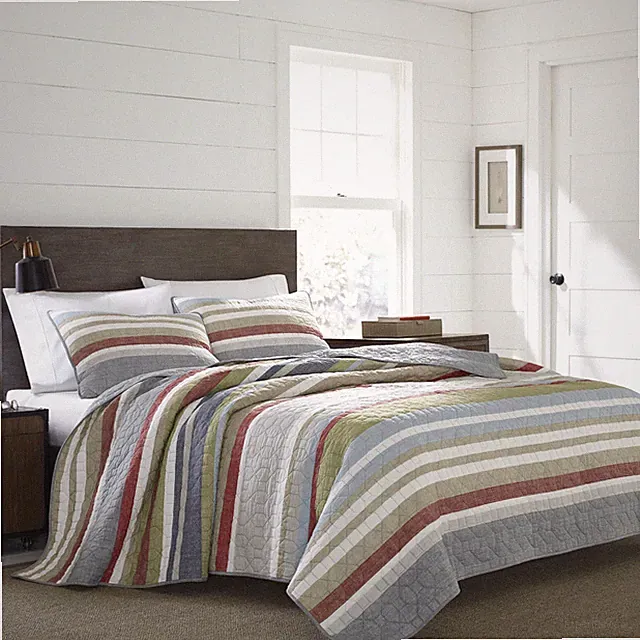 Eddie Bauer Salmon Ladder Quilt Set 3PC 100% Cotton Soft Lightweight Breathable