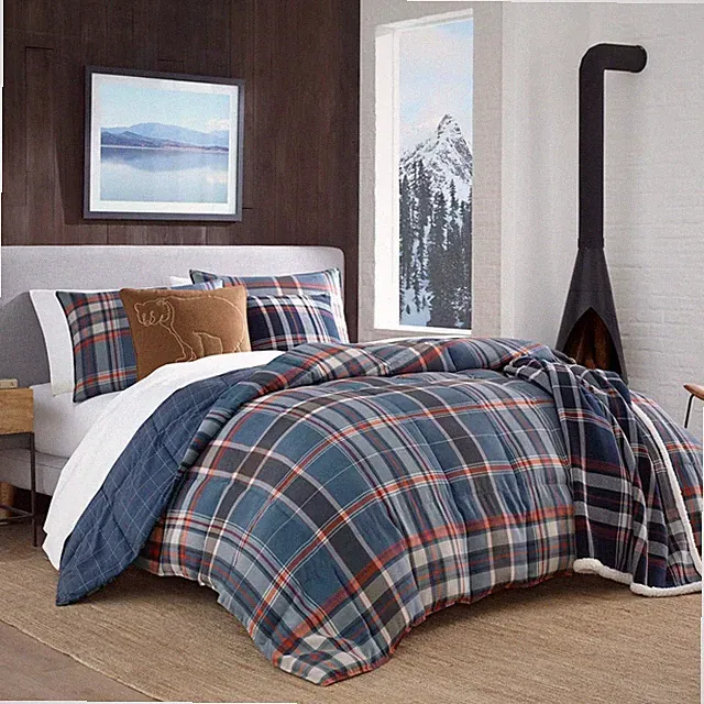 Eddie Bauer Twin Shasta Lake Comforter Set Indigo