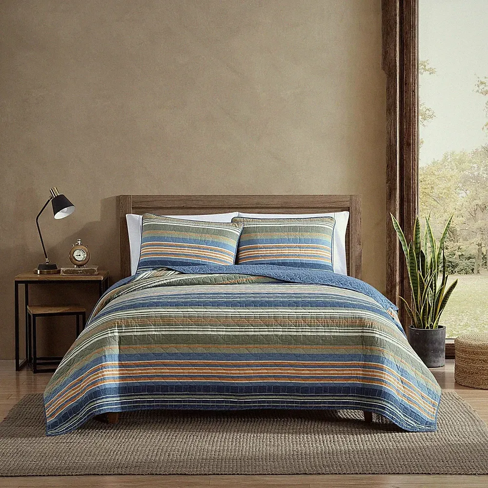 Eddie Bauer Yakima Valley Quilt Set 3PC 100% Cotton KING Soft Lightweight