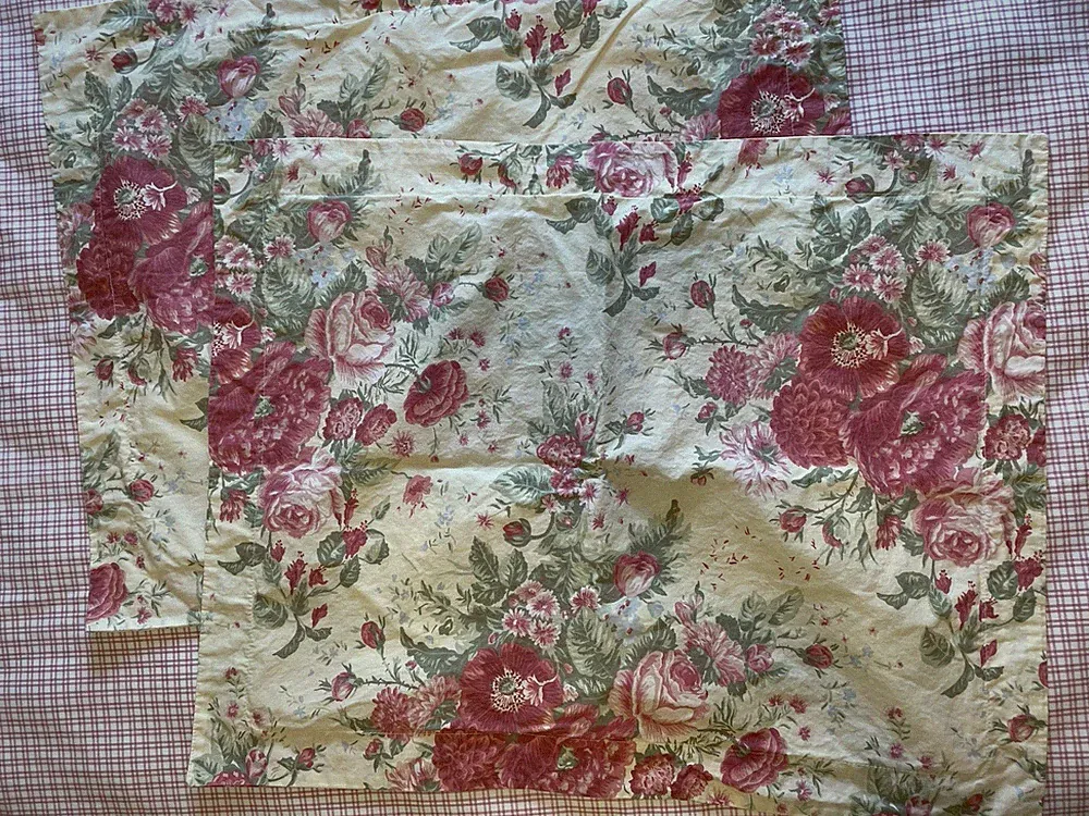 Gorgeous Pair of Eddie Bauer Home Floral Standard Pillow Shams (2)