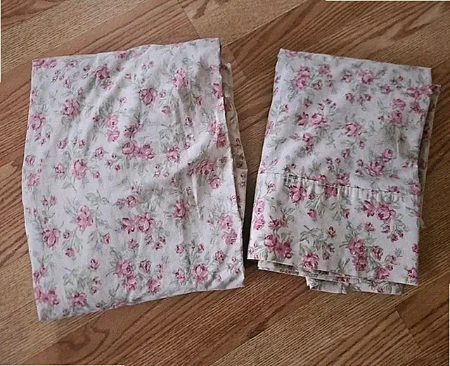 💐Ships Free EDDIE BAUER Floral Pink Roses TWN Flat/Fitted Sheets No Pillowcase