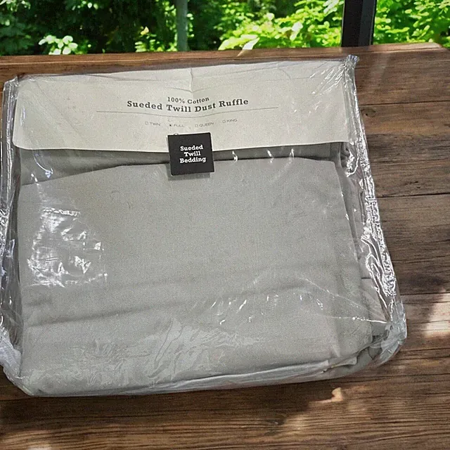 Vintage Eddie Bauer Home Dust Ruffle Sueded Brushed Twill FULL 100% Cotton