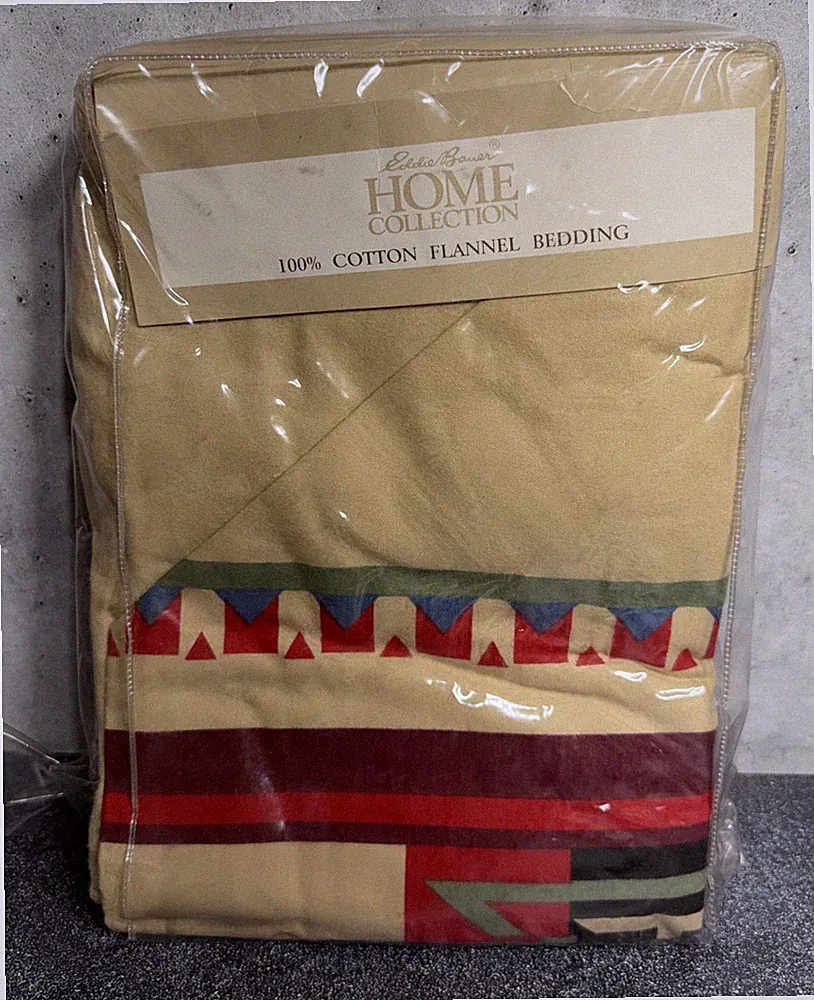 Vintage Eddie Bauer - Montana Home Collection - Flannel Twin Comforter Cover